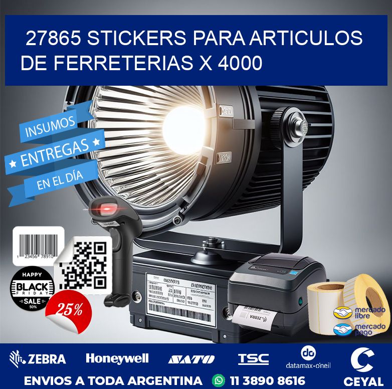 27865 STICKERS PARA ARTICULOS DE FERRETERIAS X 4000