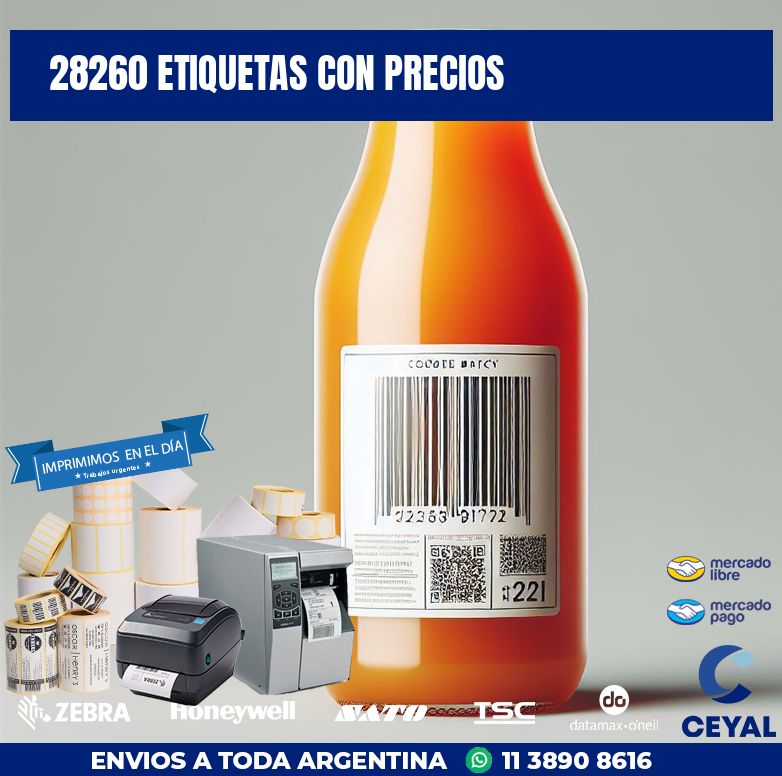 28260 ETIQUETAS CON PRECIOS