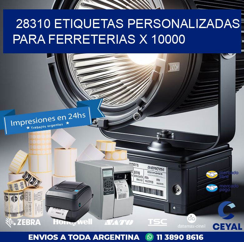 28310 ETIQUETAS PERSONALIZADAS PARA FERRETERIAS X 10000