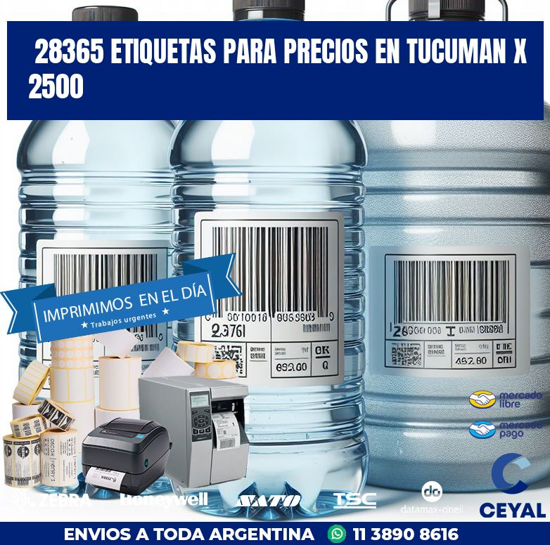 28365 ETIQUETAS PARA PRECIOS EN TUCUMAN X 2500