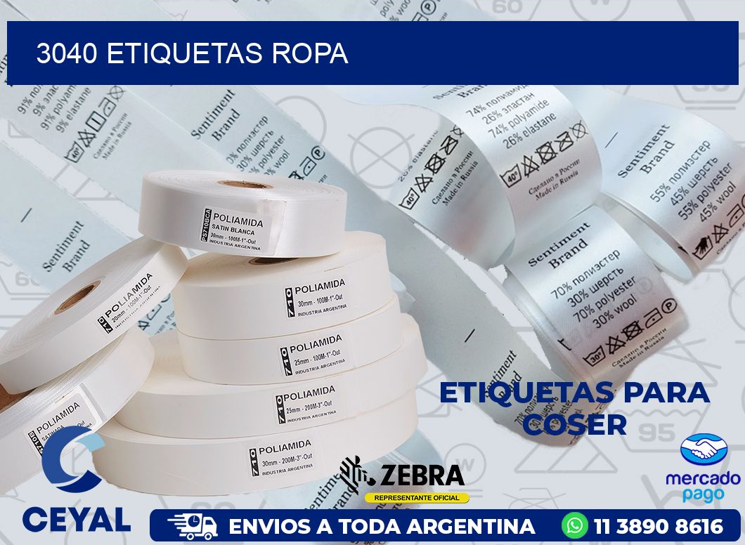 3040 ETIQUETAS ROPA