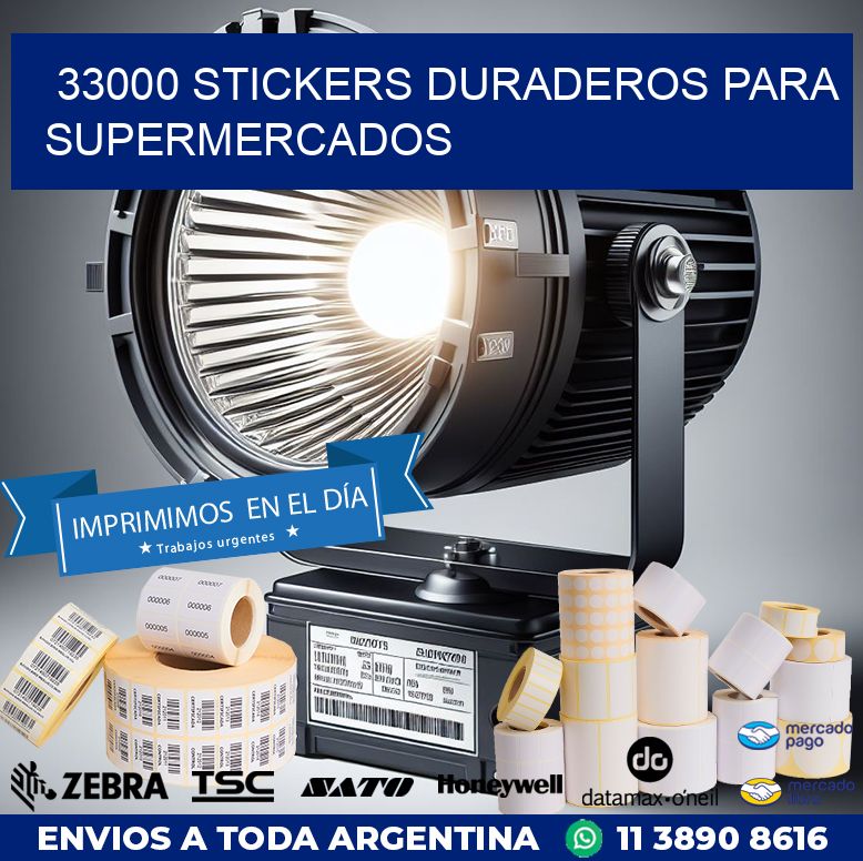 33000 STICKERS DURADEROS PARA SUPERMERCADOS