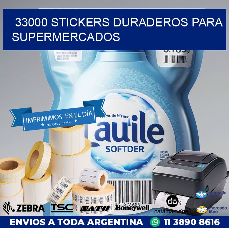 33000 STICKERS DURADEROS PARA SUPERMERCADOS