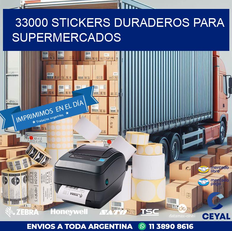 33000 STICKERS DURADEROS PARA SUPERMERCADOS