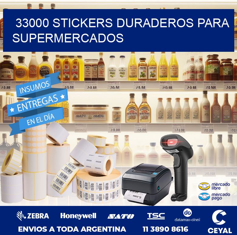 33000 STICKERS DURADEROS PARA SUPERMERCADOS