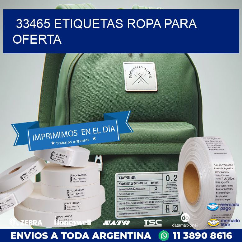 33465 ETIQUETAS ROPA PARA OFERTA