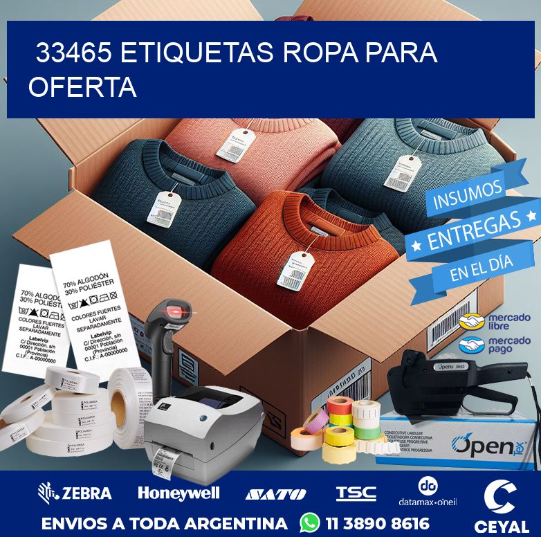 33465 ETIQUETAS ROPA PARA OFERTA