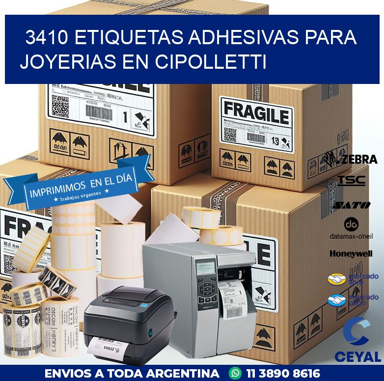 3410 ETIQUETAS ADHESIVAS PARA JOYERIAS EN CIPOLLETTI