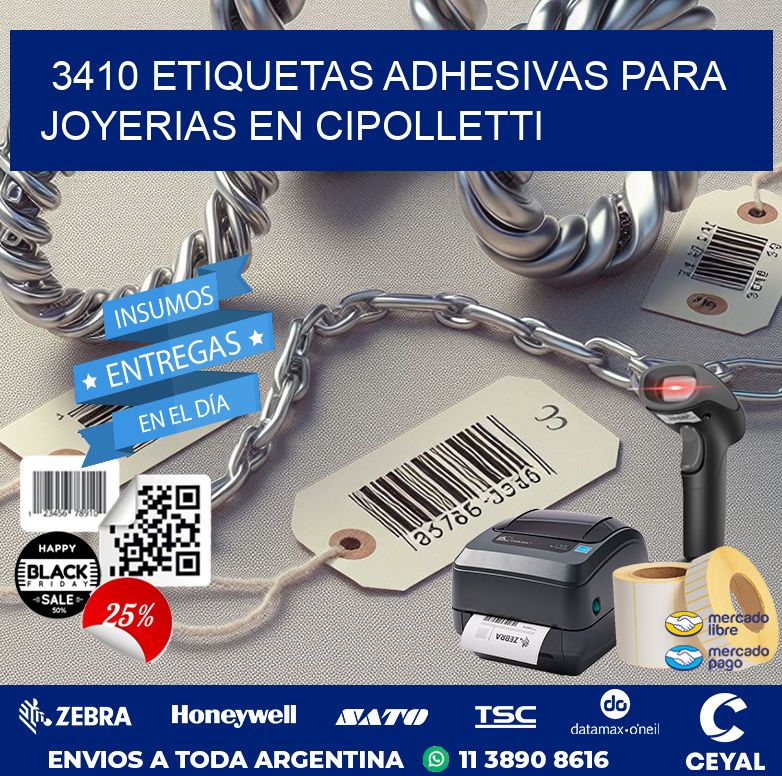 3410 ETIQUETAS ADHESIVAS PARA JOYERIAS EN CIPOLLETTI