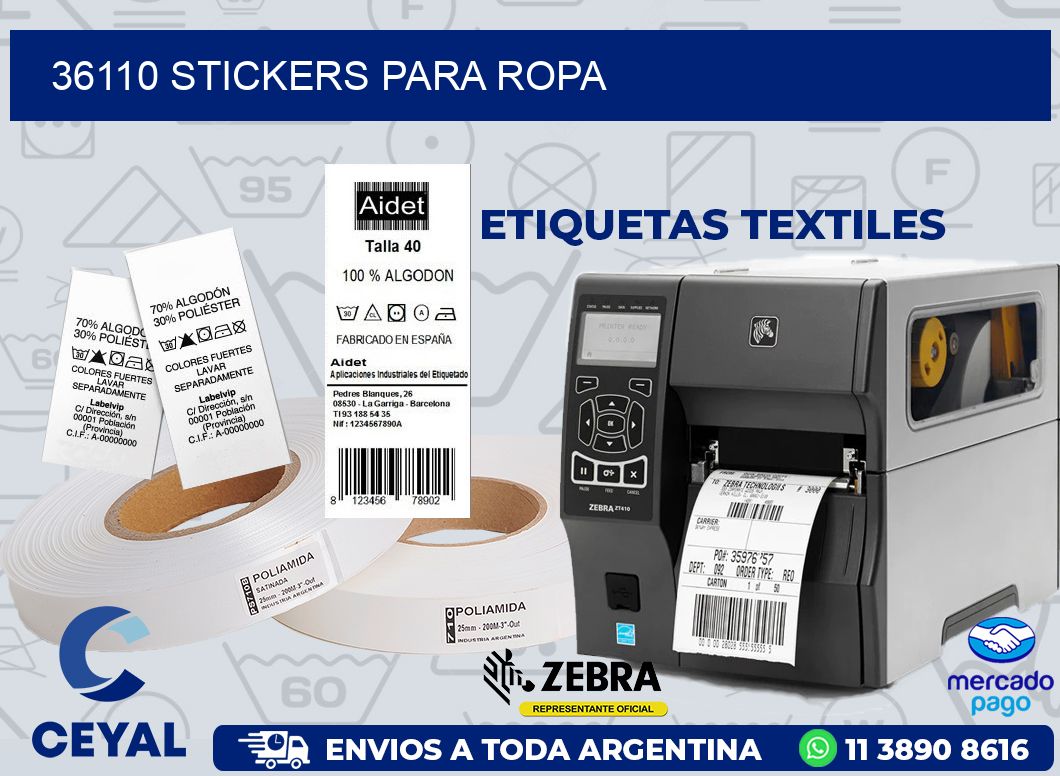 36110 STICKERS PARA ROPA
