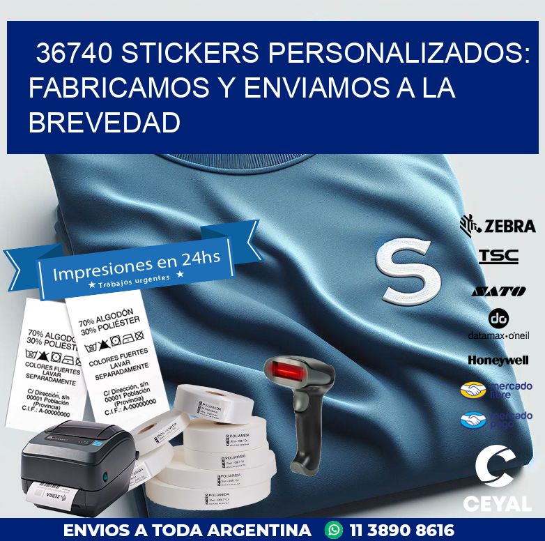 36740 STICKERS PERSONALIZADOS: FABRICAMOS Y ENVIAMOS A LA BREVEDAD