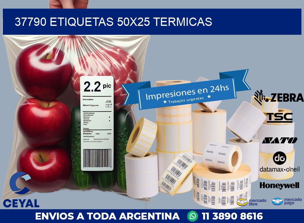 37790 ETIQUETAS 50X25 TERMICAS