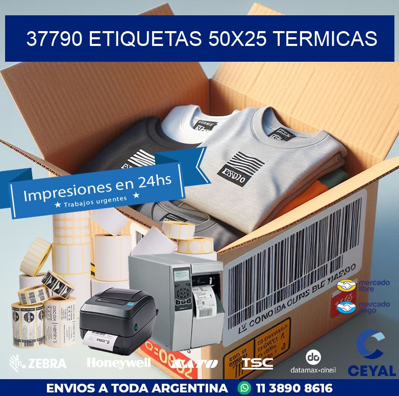 37790 ETIQUETAS 50X25 TERMICAS