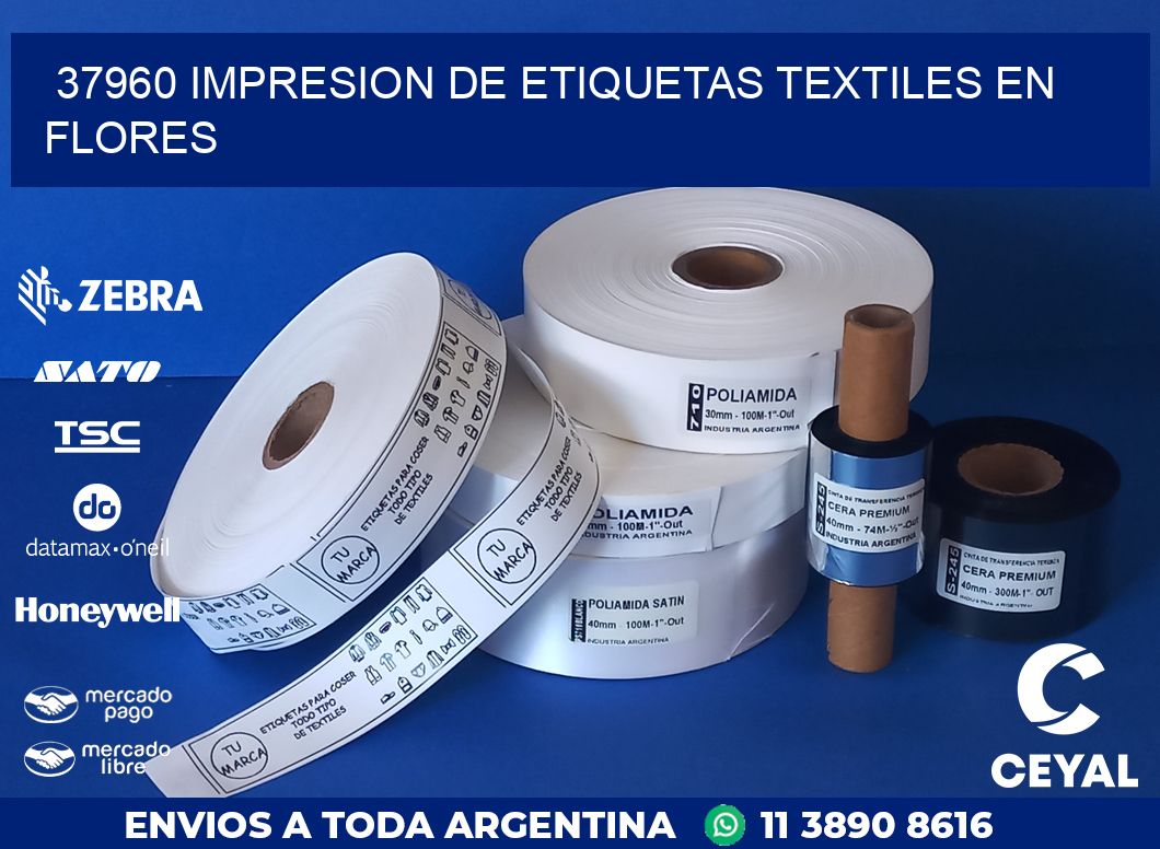 37960 IMPRESION DE ETIQUETAS TEXTILES EN FLORES