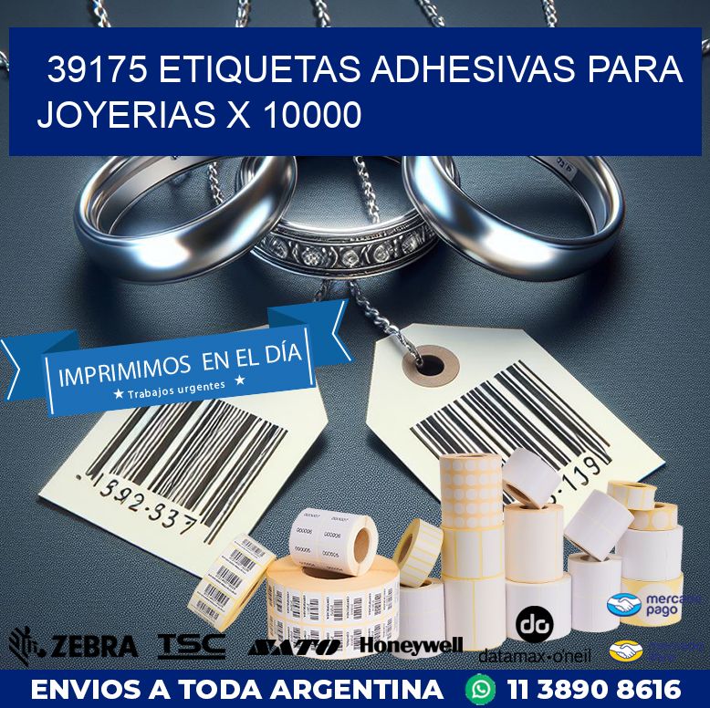 39175 ETIQUETAS ADHESIVAS PARA JOYERIAS X 10000