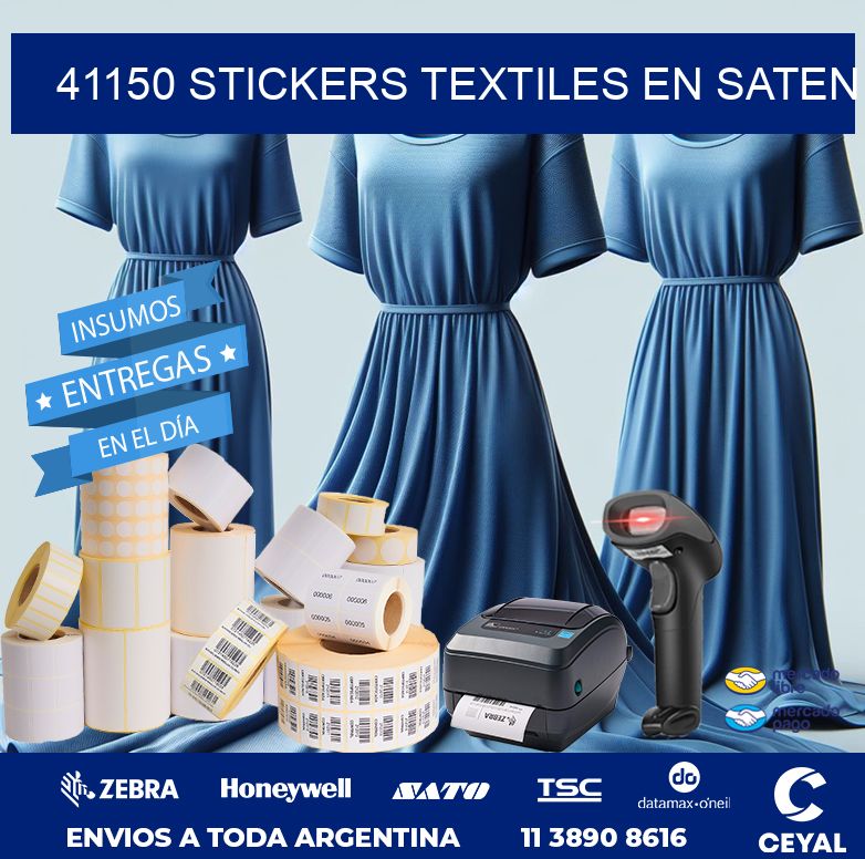 41150 STICKERS TEXTILES EN SATEN