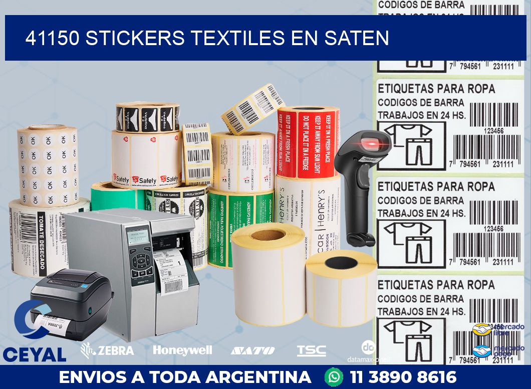 41150 STICKERS TEXTILES EN SATEN