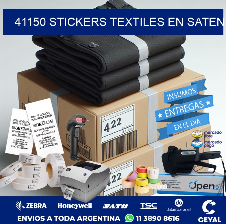 41150 STICKERS TEXTILES EN SATEN