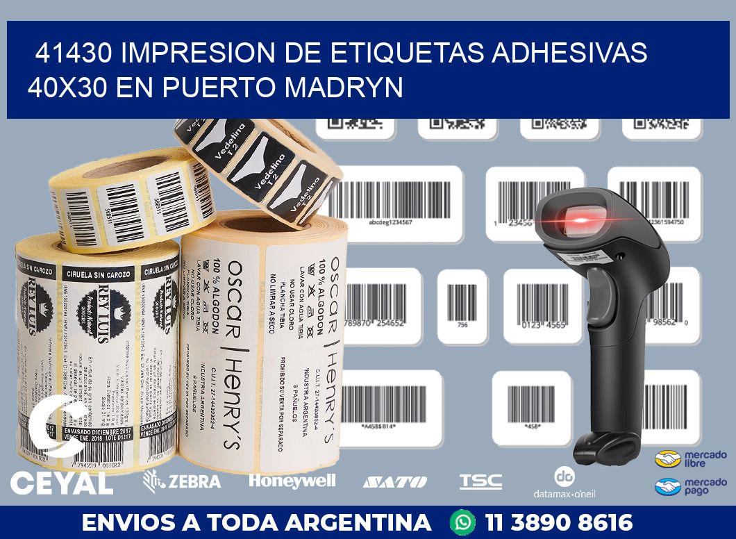 41430 IMPRESION DE ETIQUETAS ADHESIVAS 40X30 EN PUERTO MADRYN