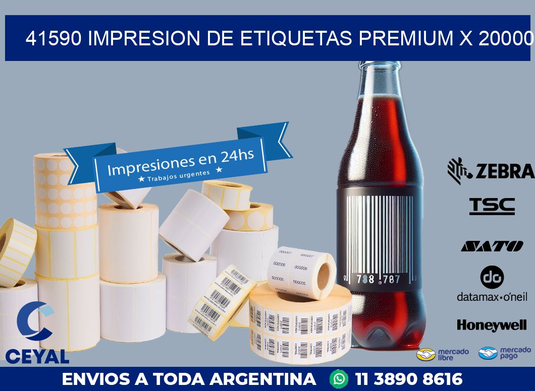 41590 IMPRESION DE ETIQUETAS PREMIUM X 20000