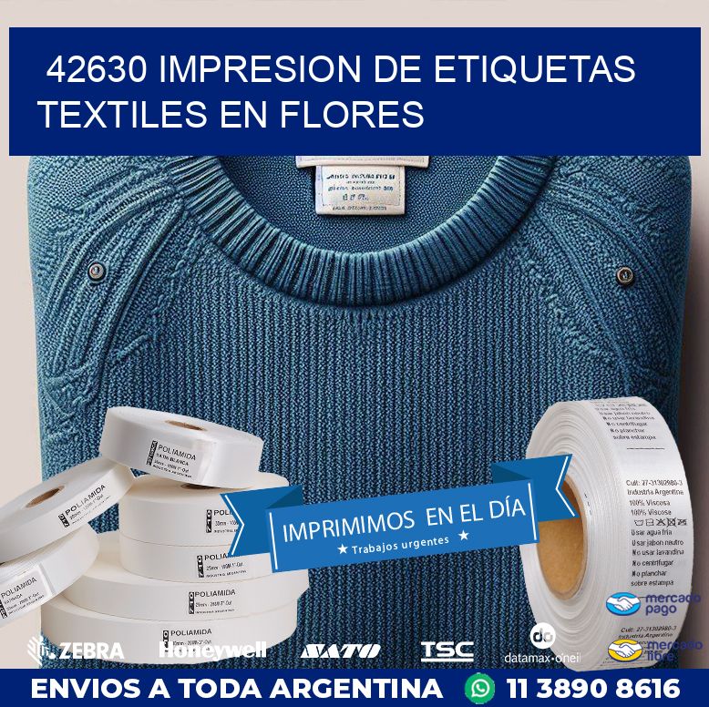 42630 IMPRESION DE ETIQUETAS TEXTILES EN FLORES