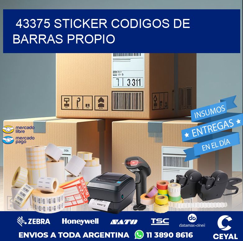 43375 STICKER CODIGOS DE BARRAS PROPIO