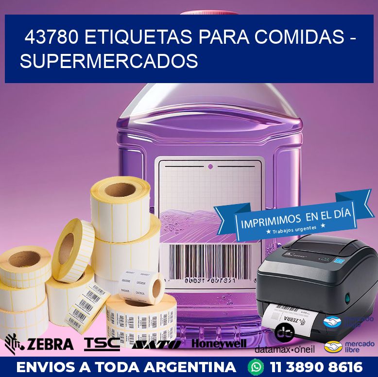 43780 ETIQUETAS PARA COMIDAS - SUPERMERCADOS