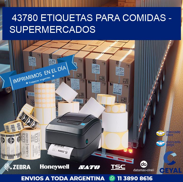 43780 ETIQUETAS PARA COMIDAS - SUPERMERCADOS