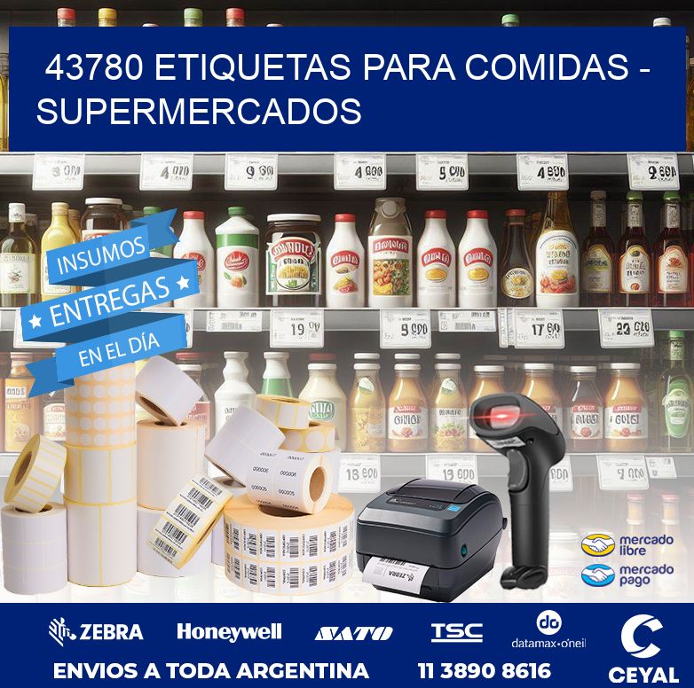 43780 ETIQUETAS PARA COMIDAS – SUPERMERCADOS