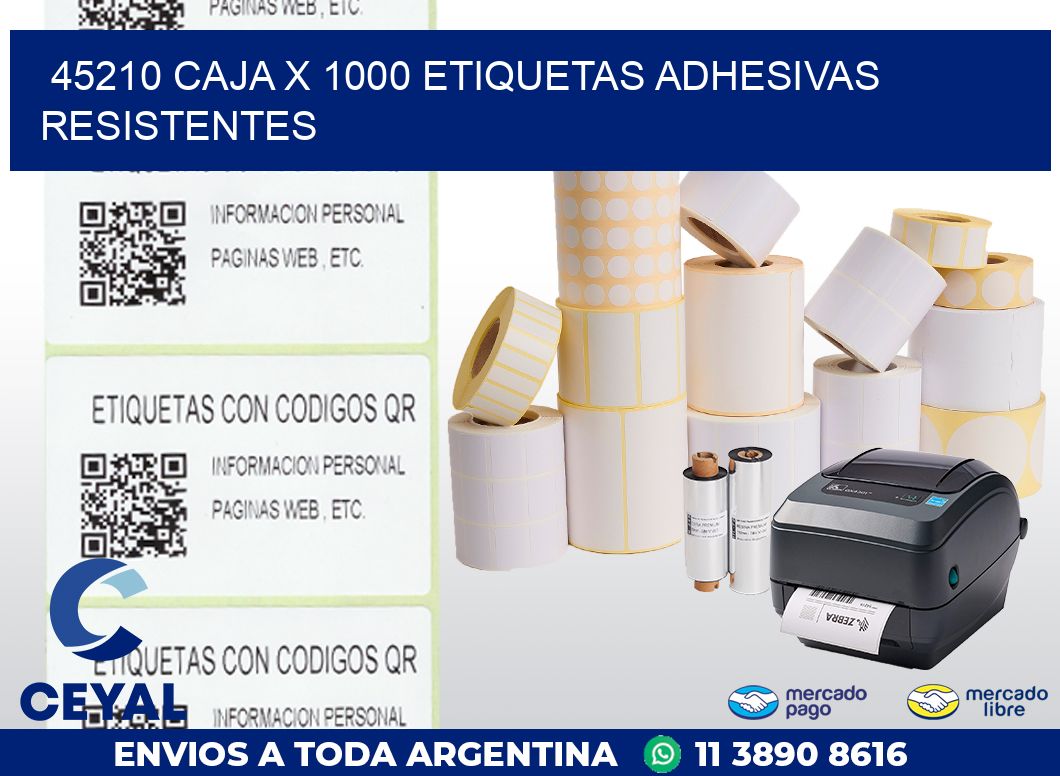 45210 CAJA X 1000 ETIQUETAS ADHESIVAS RESISTENTES