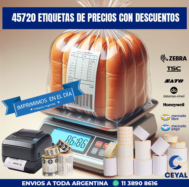 45720 ETIQUETAS DE PRECIOS CON DESCUENTOS