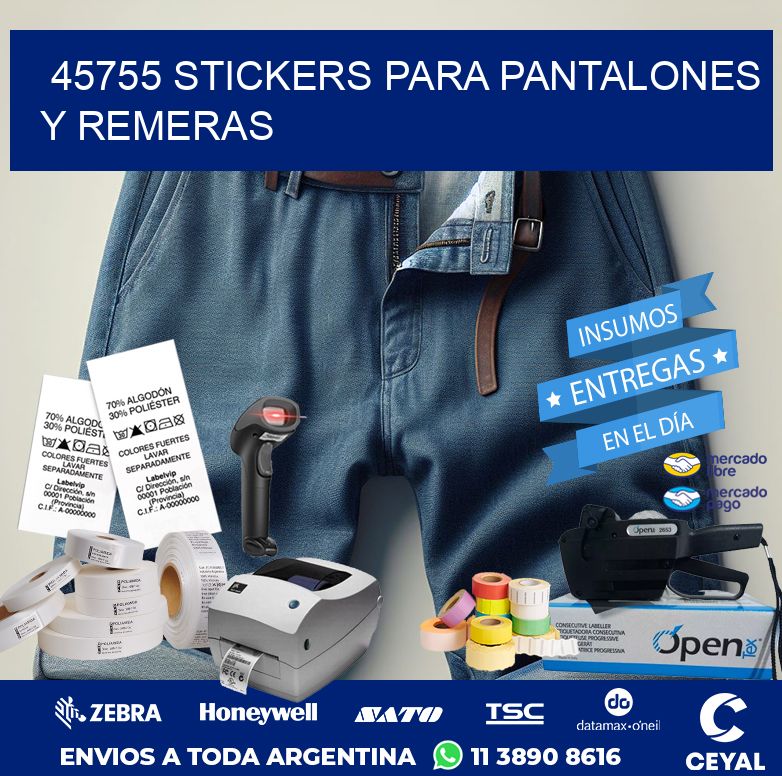 45755 STICKERS PARA PANTALONES Y REMERAS