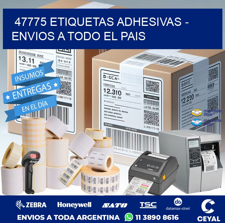 47775 ETIQUETAS ADHESIVAS - ENVIOS A TODO EL PAIS