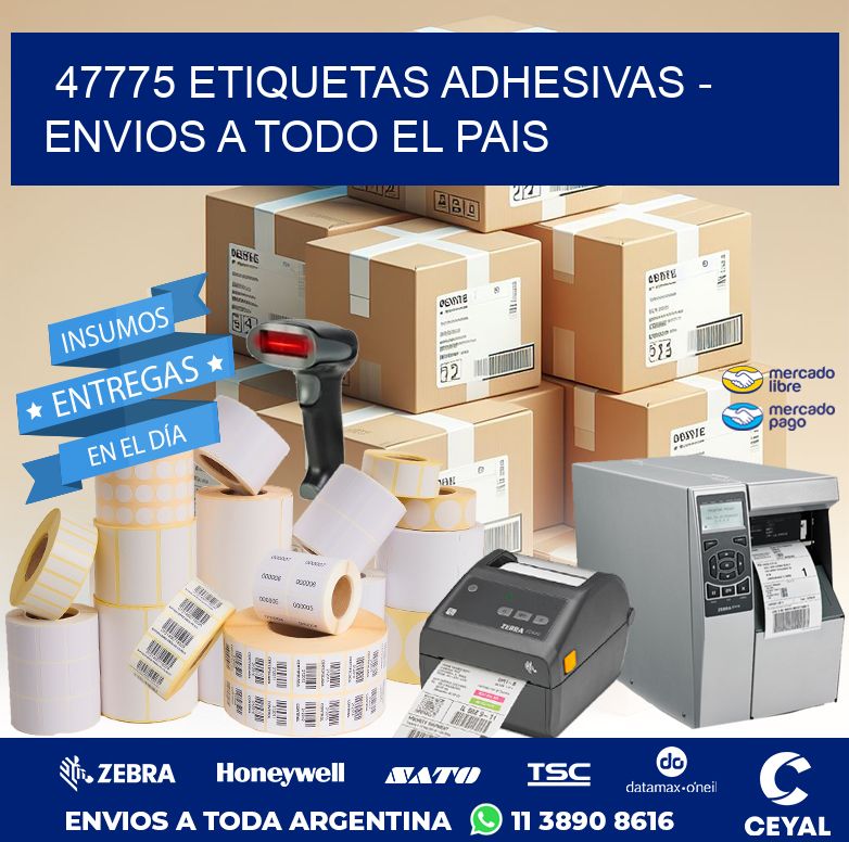 47775 ETIQUETAS ADHESIVAS - ENVIOS A TODO EL PAIS