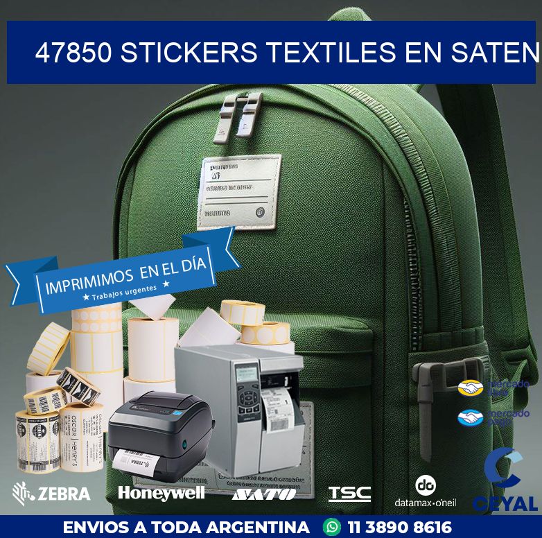 47850 STICKERS TEXTILES EN SATEN