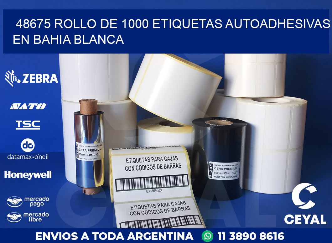 48675 ROLLO DE 1000 ETIQUETAS AUTOADHESIVAS EN BAHIA BLANCA