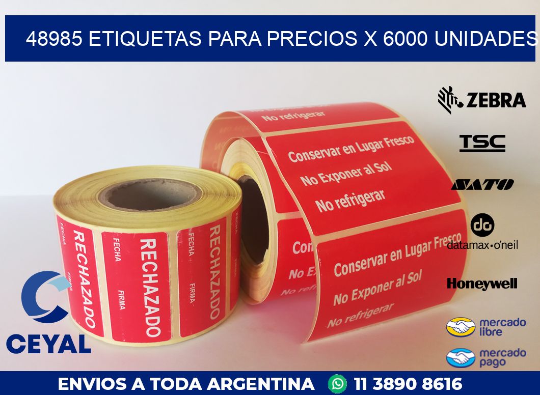 48985 ETIQUETAS PARA PRECIOS X 6000 UNIDADES