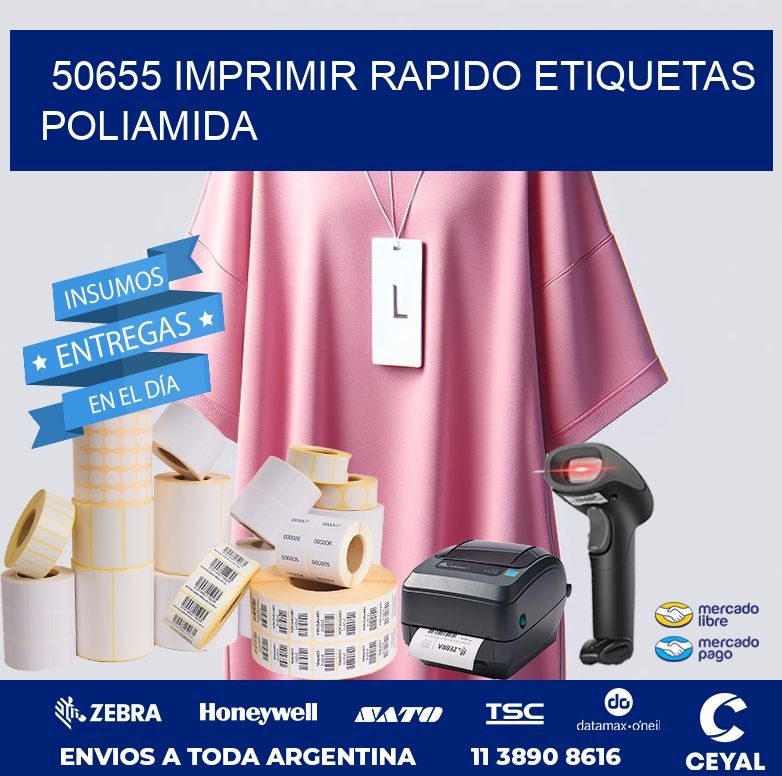 50655 IMPRIMIR RAPIDO ETIQUETAS POLIAMIDA