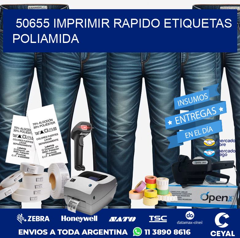 50655 IMPRIMIR RAPIDO ETIQUETAS POLIAMIDA