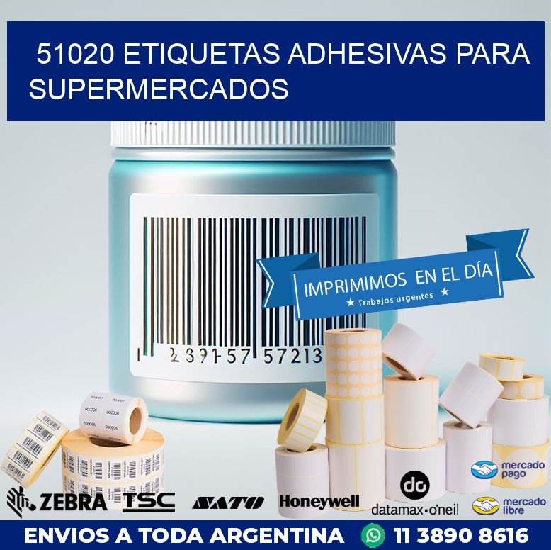51020 ETIQUETAS ADHESIVAS PARA SUPERMERCADOS