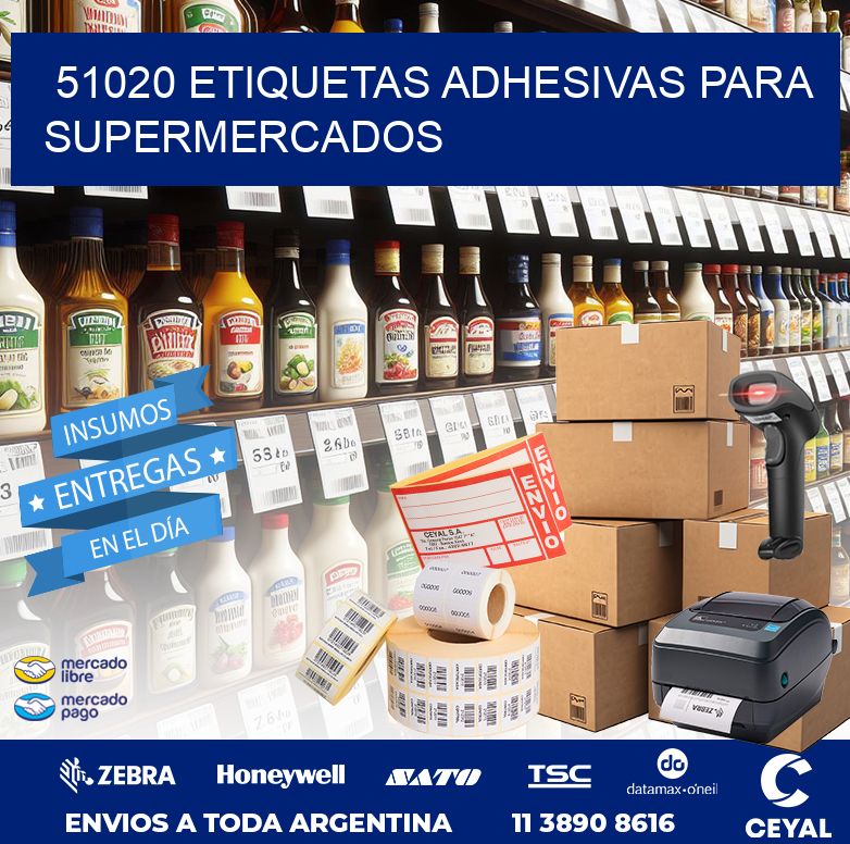 51020 ETIQUETAS ADHESIVAS PARA SUPERMERCADOS