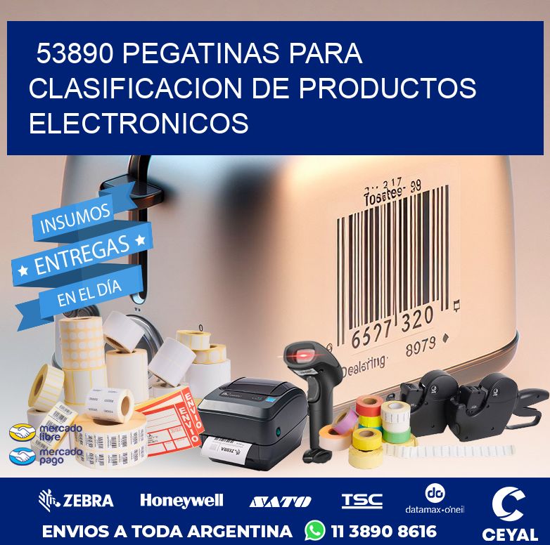 53890 PEGATINAS PARA CLASIFICACION DE PRODUCTOS ELECTRONICOS