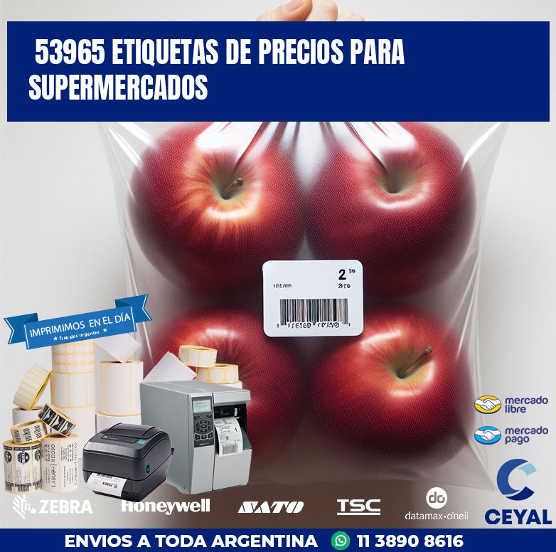 53965 ETIQUETAS DE PRECIOS PARA SUPERMERCADOS