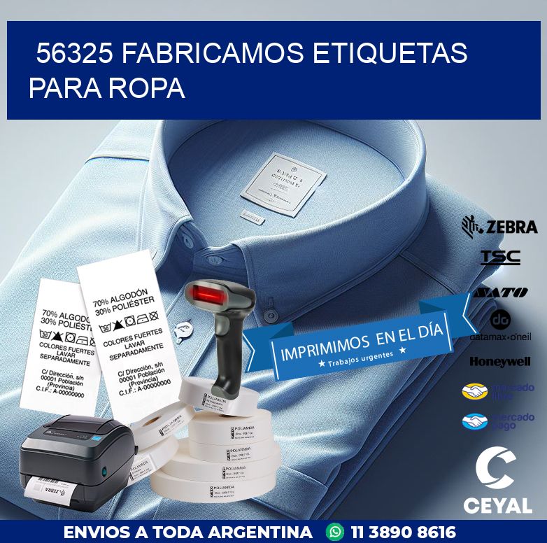 56325 FABRICAMOS ETIQUETAS PARA ROPA