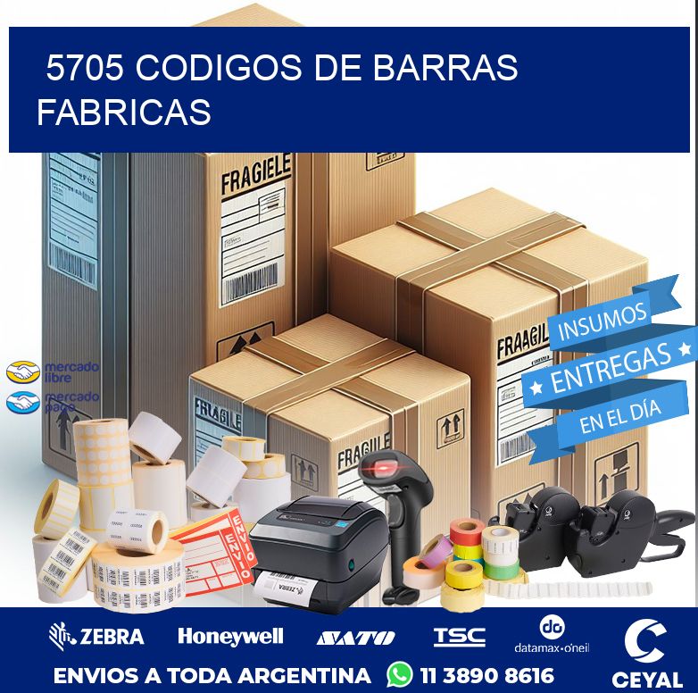 5705 CODIGOS DE BARRAS FABRICAS