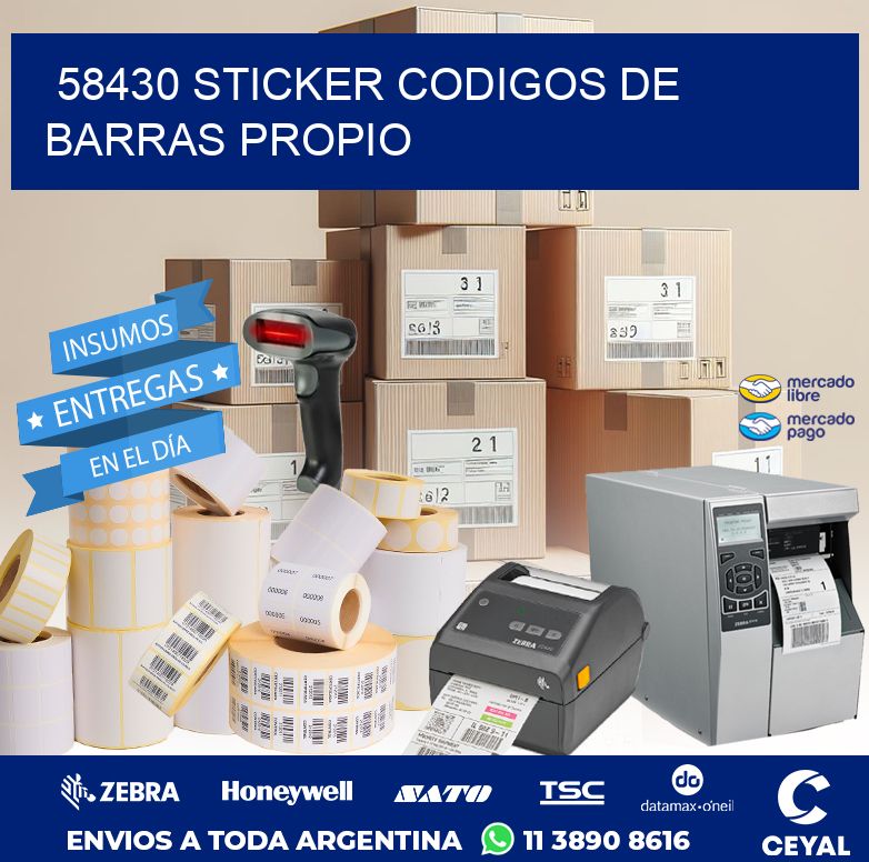 58430 STICKER CODIGOS DE BARRAS PROPIO