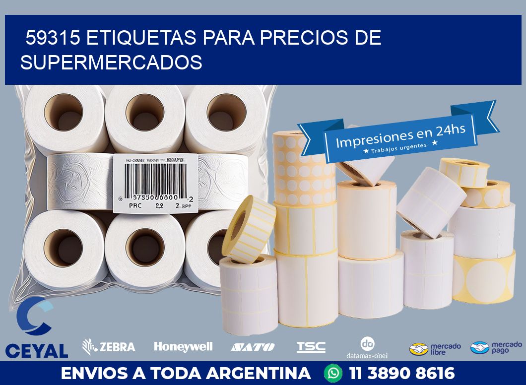 59315 ETIQUETAS PARA PRECIOS DE SUPERMERCADOS