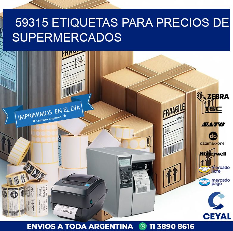 59315 ETIQUETAS PARA PRECIOS DE SUPERMERCADOS