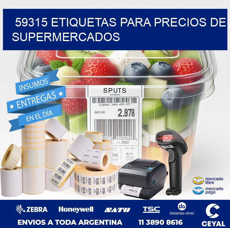 59315 ETIQUETAS PARA PRECIOS DE SUPERMERCADOS