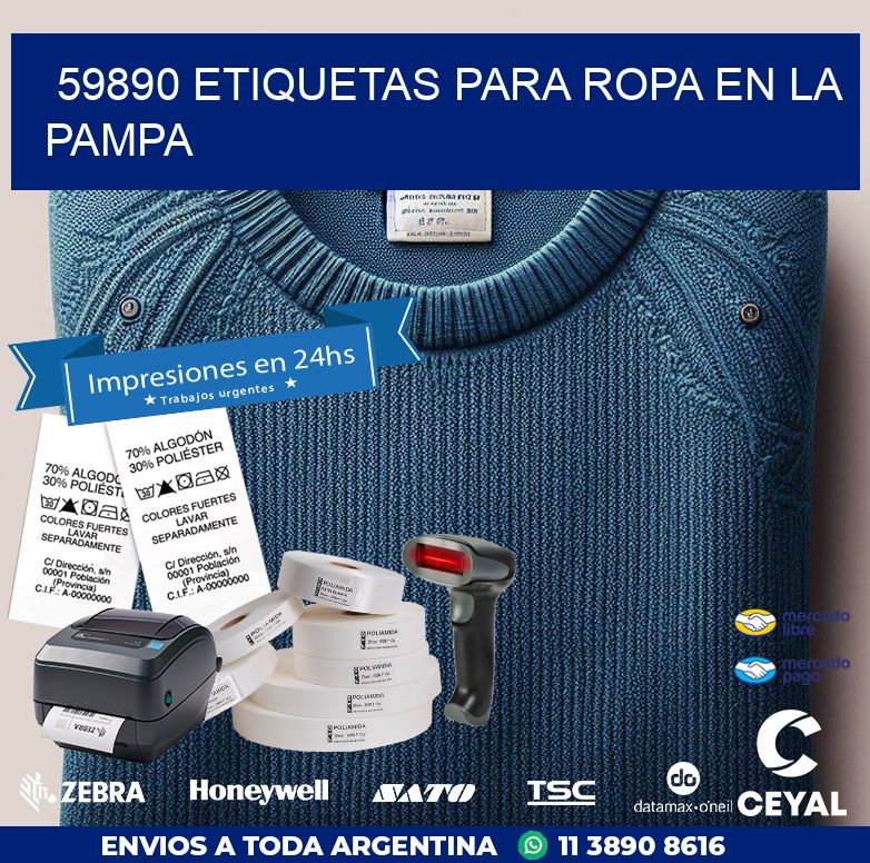 59890 ETIQUETAS PARA ROPA EN LA PAMPA